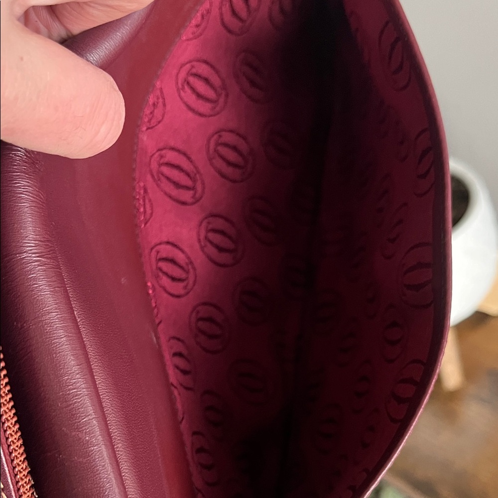 Cartier Deep Red Leather Crossbody Bag - Picture 16 of 17